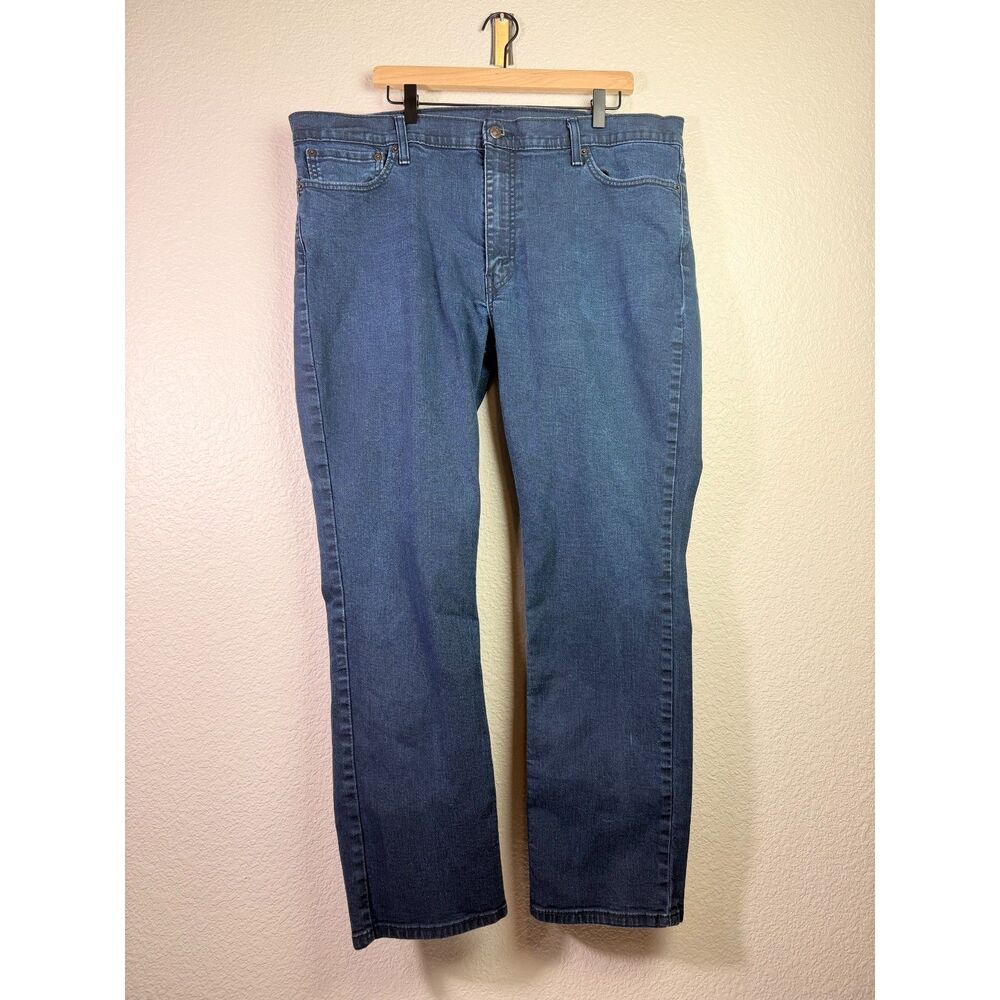 Levi's 511 Slim Fit Jeans 42x32 Dark Wash Blue Denim Stretch Men's Cotton